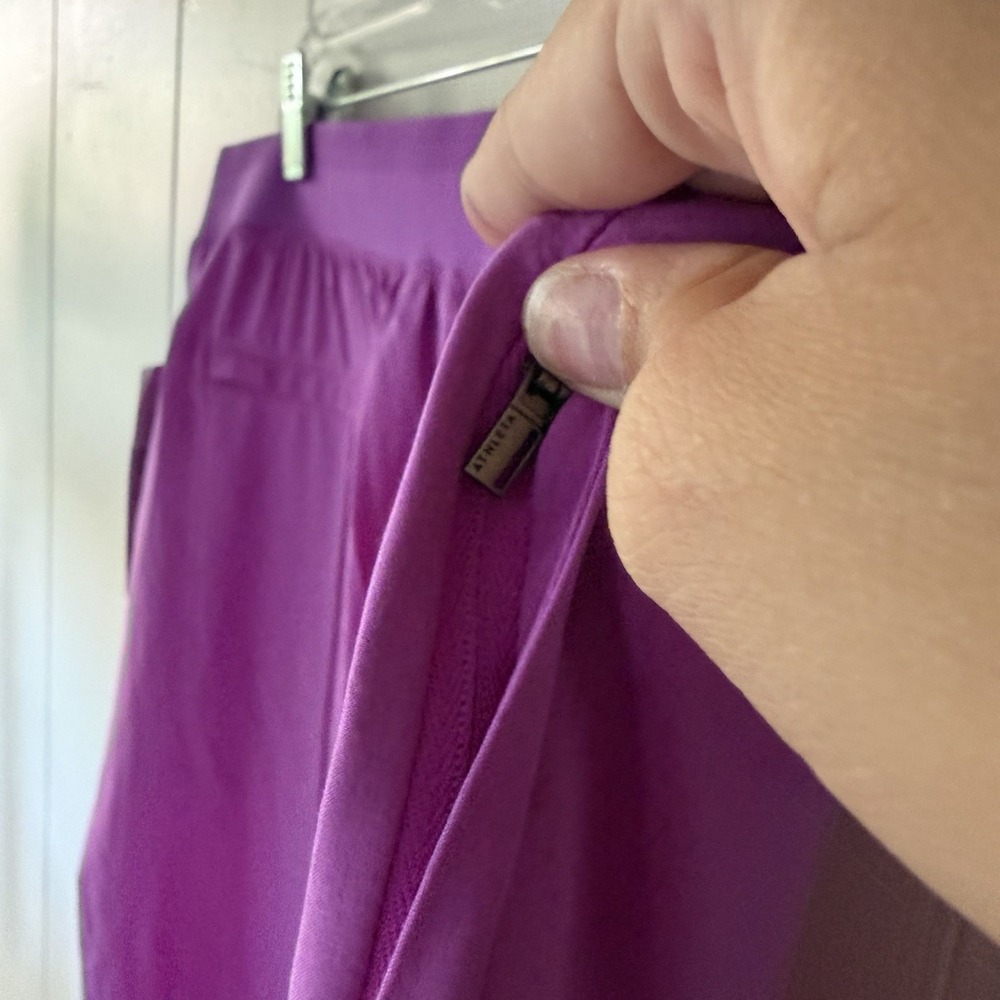 ATHLETA Brooklyn Heights Vienna Slim Pant Size 16 Jazzy Purple NWT - Picture 10 of 12